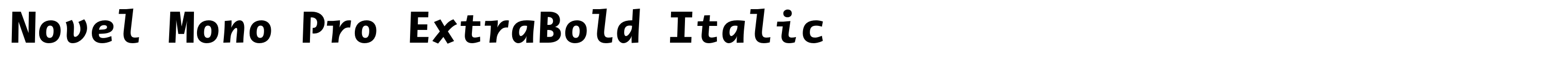 Novel Mono Pro ExtraBold Italic